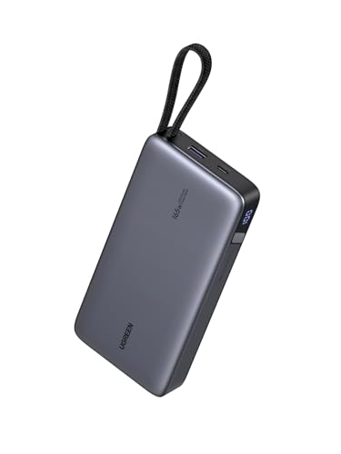 UGREEN Nexode Batería Externa de 165W 25000 mAh 2 Cables USB C, Power Bank Integrada de 140W Carga Rápida Portátil PD 3.1 Pantalla LED Compatible con iPhone 17, 16, 15, Galaxy S25, S24 y MacBook etc UGREEN Nexode Batería Externa de 165W 25000 mAh 2 Cables USB C, Power Bank Integrada de 140W Carga Rápida Portátil PD 3.1 Pantalla LED Compatible con iPhone 17, 16, 15, Galaxy S25, S24 y MacBook etc