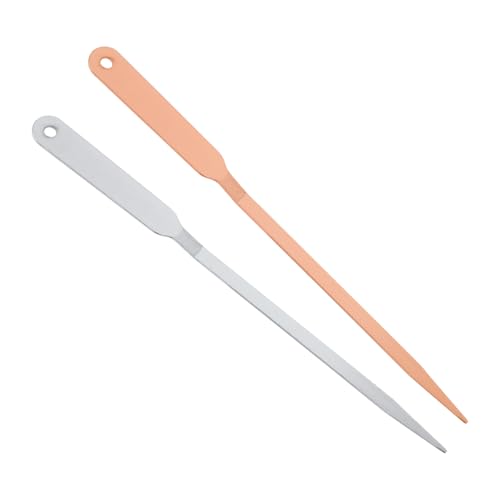 2pcs Letter Opener Envelope Slitter, Stainless Steel Mail Blade Tool Package Wrapping Paper Cutter Knife for Office Home or School Cutting (Silver + Rose Gold)