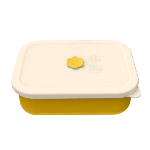 電子レンジ加熱シリコン弁当箱 ((黄色))