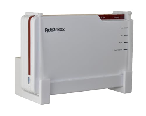 EasyClick wandhouder voor AVM Fritz!Box 5690 Pro, ook als plafondbeugel, veilig vastklikken, in elke richting monteerbaar, inclusief montagemateriaal. - Afbeelding 5