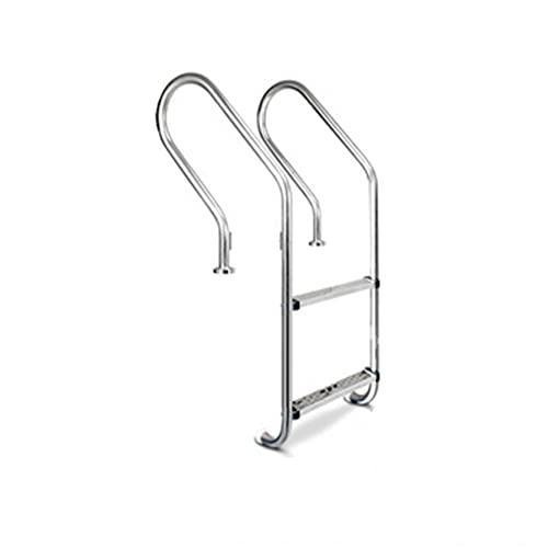 Escalera para piscina acero inoxidable 2 peldaños plata miniatura 1
