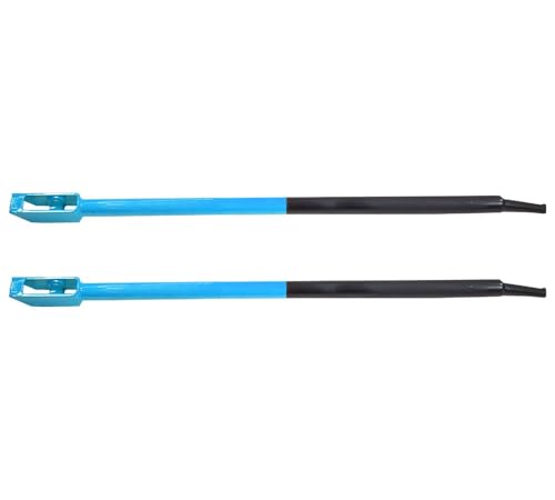 Image of Mytee Products 2 Pack 40 inch Combination Winch Bar for Flatbed Trailer - Black & Blue Powder Coated Carbon-Steel Combo Winch Bar with Non-Slip Handle & Square Head for Chain Lever Binders
