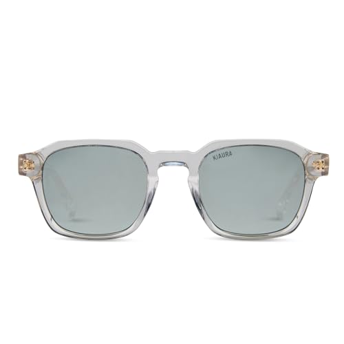 Image of KIAURA Lautner Premium UV400 Polarized Sunglasses, XL & Original Sizes, Shape Memory Acetate Frames, Scratch-Resistant Lenses