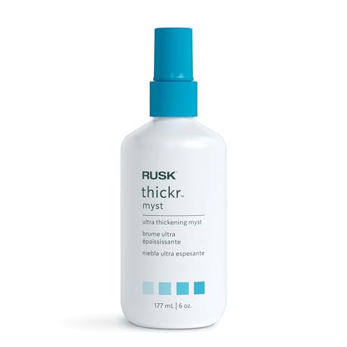 RUSK Designer Collection Thick Body and Texture Amplifier Spray, 6 Fl Oz, For Fine, Limp, Flat or Lazy Hair Types - Contains Wheat Protein, Adds Strength, Texture, Volume & Moisture
