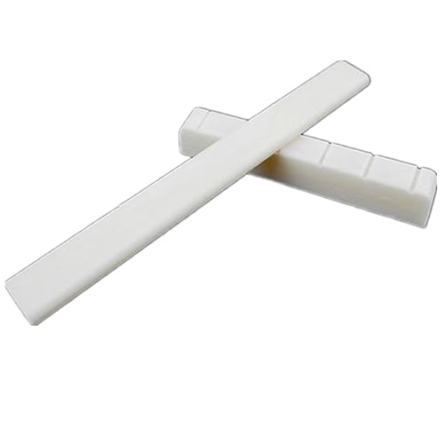 Wakauto Guitar Bone Bridge Saddle Nut Set Classical Guitar Bone Bridge Pins Replacement
