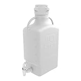 EZgrip 10L (2.5 Gal) HDPE Space Saving Carboy with Leakproof Spigot, 83mm (83B) VersaCap and 13L Max Capacity