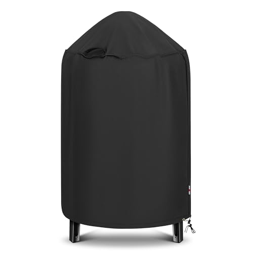 Unicook Smoker Cover 76 cm Heavy Duty Waterproof Charcoal Kettle Grill Cover Fade Resistant Barrel Protector Fits Weber Char-Griller Akorn Kamado Round Smoker Protector 76.2 Dia x 91.4 cm