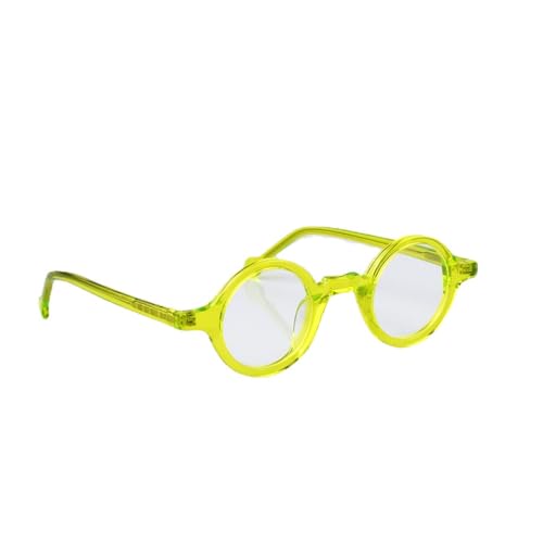 Image of Hand Made Small Vintage Round Eyeglass Frames Full Rim Acetate Glasses B002