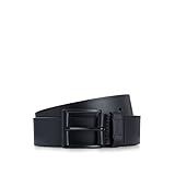 [BOSS] [ボス] ロゴ ループ イタリアンレザー ベルト メンズ 95 ブラック