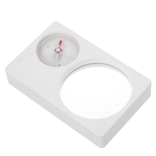 Brújula compacta 2 en 1 blanca con lupa para senderismo miniatura 1