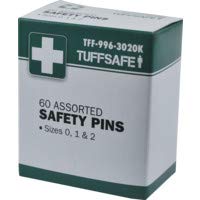 Tuff Pin Tuffsafe 0,1 & 2 Sized Safety Pins, Pack of 60 : Amazon.in: Home & Kitchen