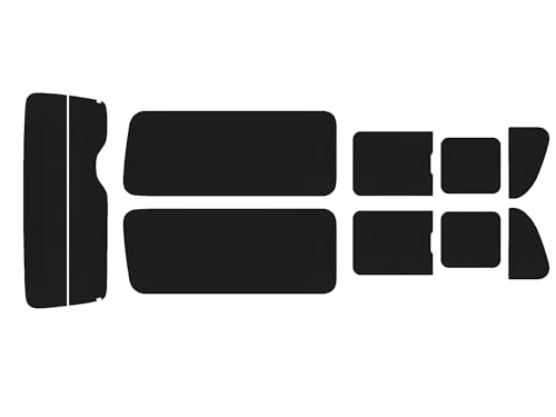 モスシールド(MOS SHIELD) 国内加工 カーフィルム リアセット ハイエース 2層 200系 対応 ロング バン 5ドア 2列目3分割窓 ハードスモーク 紫外線カット