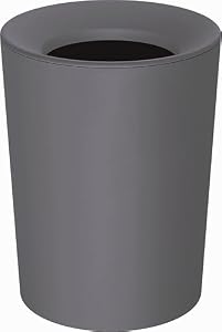 アスベル 袋が見えないゴミ箱 卓上ゴミ箱 2L 丸型 ふたなし シンプル デザイン 洗面所 トイレ 小型 ミニサイズ 直径15.4×高さ20.6cm 2重構造 ゴミ袋隠し デスク用 くず入れ グレー 日本製 AZ・ルクレールCVミニ ...