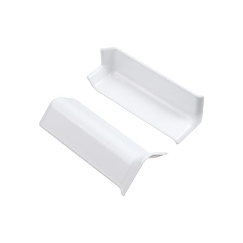 Image of Bitray Self Adhesive Baseboard Corner Blocks 3 Inside and 3 Outside Baseboard Corner Connectors (White)
