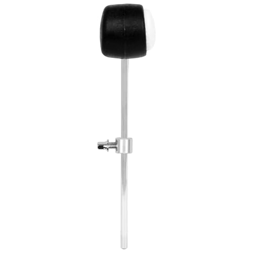 Bate de bombo para pedal, par de 2 piezas negro miniatura 4