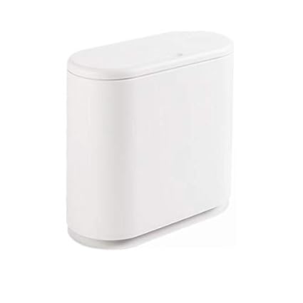 IEEK 12L Caneca Rectangular Plástico Blanco con Tapa Basculante