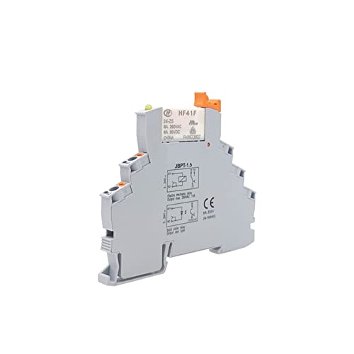 Relé terminal HF41F 24V 12V con conector push-in para bloque de terminales 6