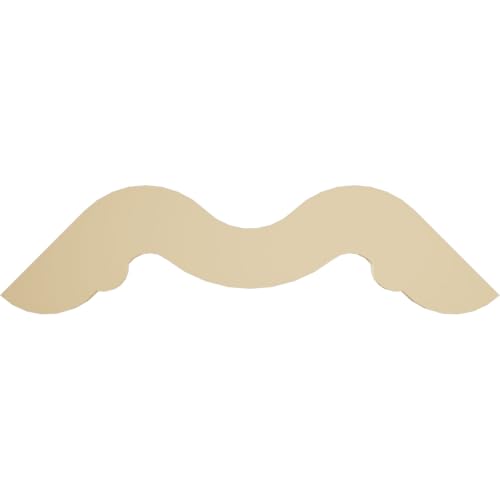 Ekena Millwork GPP036X018X100MID Midway Architectural Grade PVC Gable Pediments, 36"W x 18"H x 1"P (12/12) Pitch