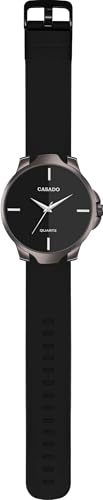 Image of Casado Stylish Men Silicone Round Analog Quartz Movement Wrist Watch | Black