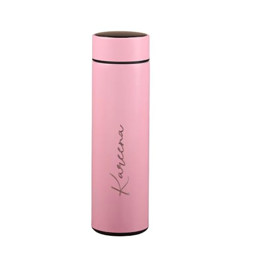 Image of fnp Personalized Smart Temperature Display Water Bottle | Leakproof Reusable Drinking Bottle for Office, Travel, Gifting & Daily Use (Pink)