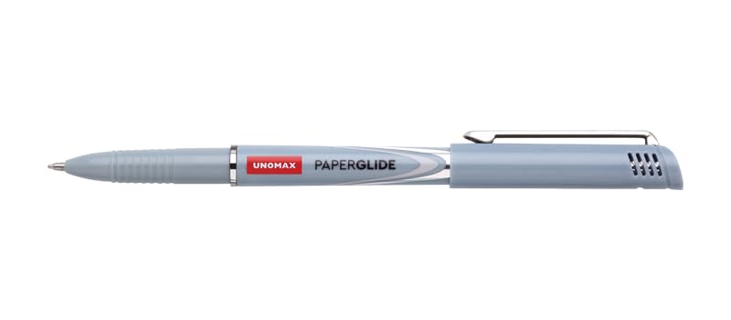 Image of Unomax Paperglide Ball Pen Pack of 10 (Blue) | Elevate Your Writing Experience with Jet-Like Smoothness | 0.7mm Tip Size for Superior Precision | Ideal for Office, School