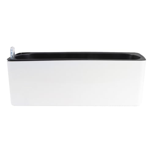 Pot de fleurs blanc avec indicateur de niveau d'eau potager intérieur en PP - 2