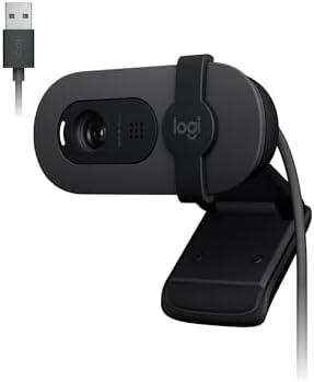 Webcam Full HD Logitech Brio 100 com Microfone Integrado, Proteçã...