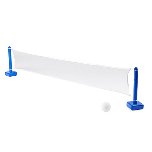 SWIMLINE ORIGINAL Pool Volleyball Net Games Set With Ball Adjustable Up To 20 Feet Wide | For Kids & Adults | 2 Blue Water-Fill Bases | Easy Assembly Compatible W/ Outdoor & Indoor Inground Pools