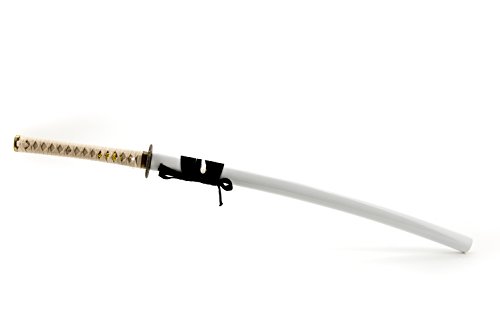 Handmade Sword - Battle Ready Samurai Katana Sword, Dragon Tsuba, Fully Hand Forged, 1045 Carbon Steel, Heat Tempered, Full Tang, Sharp, White Scabbard (Dragon762) #TOP1