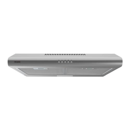 Milano 60cm Chrome Stainless Steel Kitchen Hood Range Hood Extractor With Powerful Ventilation And Noise Reduction Technology