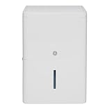 GE Portable Dehumidifier, 50 Pint Daily Output with Built-in Pump and Smart Dry for Wet Spaces Auto or Manual Drainage, Ultra Quiet, Perfect for Basement, Bedroom, Bathrooms, White