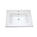 American Imaginations 25-in. W 22-in. D Ceramic Top In White Color For 1 Hole Faucet - 25 x 22