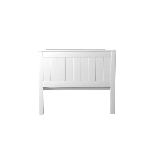 Harmony Twin Wood Platform Bed, White - Durable Pine Construction, Includes Headboard, Footboard, Side Rails - Mattress Compatible with Slats or Bunkie Board - Ideal for Kids Bedroom