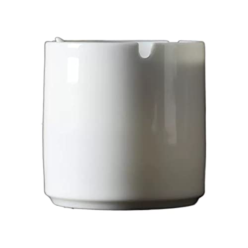 FURUIM2024M Cenicero de porcelana de jade blanco de oveja, estilo chino, cenicero a prueba de fugas, cenicero de cigarrillos, decoración de mesa en sala de estar y hogar