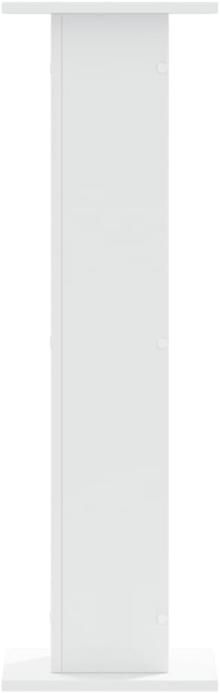 Set of 2 Speaker Stands, 37.4 Inch Tall Floor Standing Speaker Mounts, Sturdy Engineered Wood Audio Home Theater Shelf for Bookshelf Speakers, White