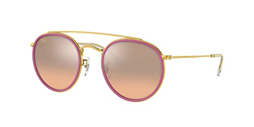 Ray-Ban RB3647N Sunglasses Bundle: RB 3647N 92373E Legend Gold Pink Mirror Gradie and Universal Anti-slip Silicone Leash