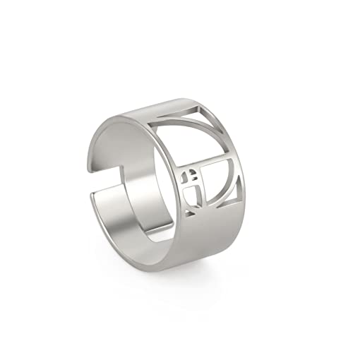Bague spirale dorée Fibonacci et boucles d'oreilles : le cadeau de bijoux géométriques idéal