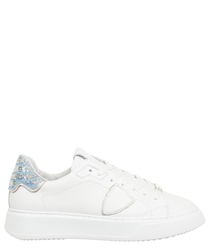 Taglia in etichetta: 37 EU Philippe Model Temple Sneakers Donna Blanc - Denim 37 EU