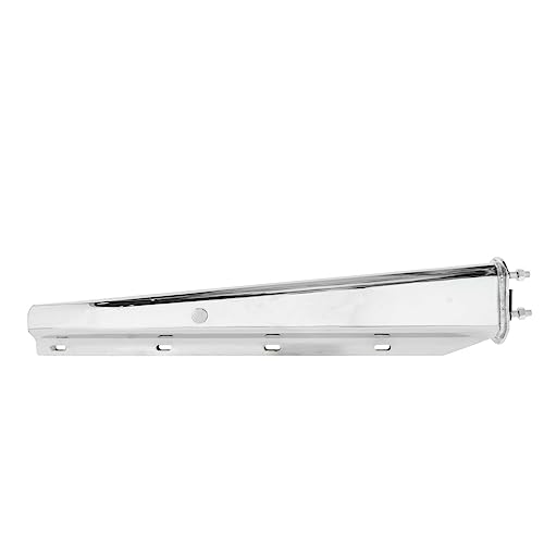 Image of 30 inch Heavy Duty Spring Loaded Stainless Steel Mud Flap Hangers for Semi Trucks All in One Kit - Straight - Bolt Spacing: 2.5 inch - Kit Contains All Hardware, 1 Pair (2 PCS), (Polised S.S.)