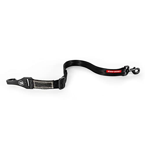 EzyDog Anschnallgurt Hund Auto – Click ISOFIX Hundeanschnaller für den Kofferraum, verstellbar, kompatibel mit Hundegeschirr – Hundegurt Auto aus Nylon für Reisen (60–100 cm, Schwarz)