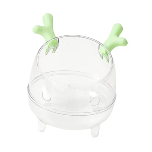 Lycass ハムスターサンドバスタブ、小動物シャワーハイドアウトシャワールーム透明なサンドバスボックスハムスタートイレマウスハムスタージェルビル, 緑