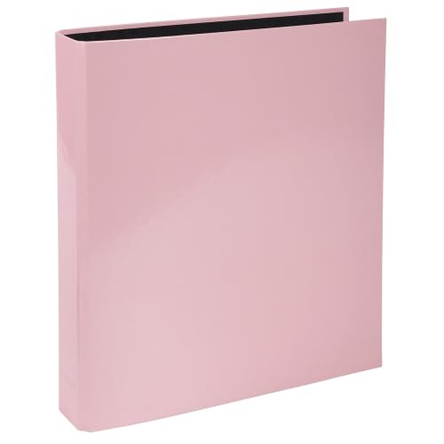 Lot de 10 Classeur 4 anneaux AQUAREL, dos 40mm, recouvert papier pelliculé, coloris rose