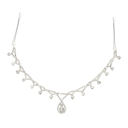 MOTHNUR ダル用軽量水晶ヘッドチェーン レディースメタルジュ 花嫁 髪飾り 結婚式 パーティー ルヘア