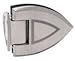 C.R. LAURENCE CAT044BNBN CRL All Brushed Nickel Cathedral 044 Series Wall Mount Offset Back Plate Hinge