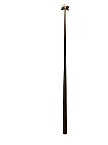 Aska 58" Fiberglass Bridge Cue With Transparent Head, Ab1 (Black) #TOP1