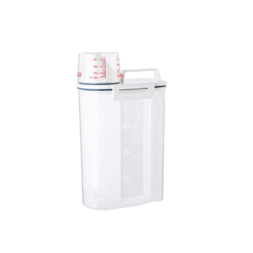 Consejos para Comprar Dispensadores de cereales los 5 mejores. 43 Dispensador De Cereales Contenedores De Almacenamiento De Cereales Contenedor De Arroz Con Pico De Vertido Y Taza Medidora PláStico Transparente 2KG Dispensador HerméTico De...