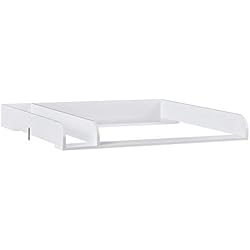 Cajonera Koppang Ikea WOLTU Cambiador para Bebé,Cambiador Accesorio para Comoda, Tapa Cambiador de Madera Pintado con Laca en Blanco, Adaptable a Estante, Armario o Cómoda, 80x74,5x8,5 cm WT003