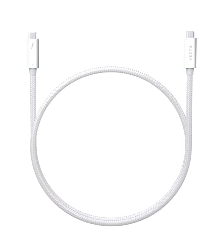 Image of Razer Thunderbolt 4 Cable (0.8 Meter) - Up to 40 Gigabit per Second, Resolutions up to 8K | White