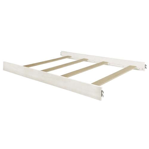 Image of evolur Full-Size Bed Conversion Rails, Designed & Tested for evolur Cribs, Durable Hardwood Build with Secure Mattress Slats, Easy Assembly - Vanilla Bean