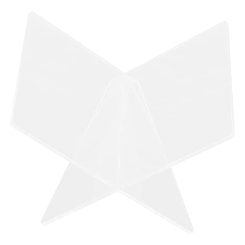 Mxzzand Suporte de leitura de livros, elegante acrílico robusto estável transparente fácil de usar à